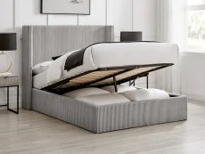 Limelight Limelight Pisces Grey Cord Ottoman Bed Frame