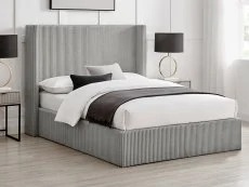 Limelight Limelight Pisces Grey Cord Ottoman Bed Frame
