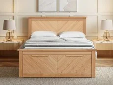 Limelight Limelight Hiro Oak Wooden 1 Drawer Storage Bed Frame