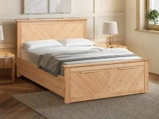 Limelight Limelight Hiro Oak Wooden 1 Drawer Storage Bed Frame