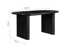 Birlea Birlea Axel 160cm Black Dining Table
