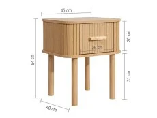 Birlea Birlea Axel Oak 1 Drawer Bedside Table
