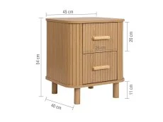 Birlea Birlea Axel Oak 2 Drawer Bedside Table