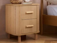 Birlea Birlea Axel Oak 2 Drawer Bedside Table