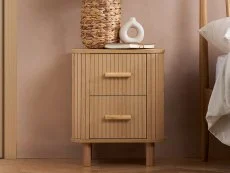 Birlea Birlea Axel Oak 2 Drawer Bedside Table