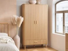Birlea Birlea Axel Oak 2 Door 1 Drawer Wardrobe