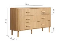Birlea Birlea Axel Oak 3+3 Drawer Chest of Drawers