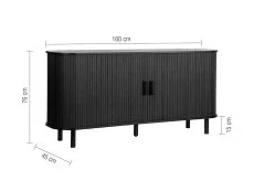 Birlea Birlea Axel Black 2 Door Sideboard
