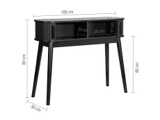 Birlea Birlea Axel Black Storage Console Table