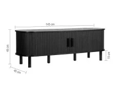 Birlea Birlea Axel Black 2 Door TV Cabinet