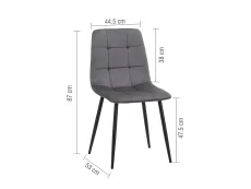 Birlea Birlea Axel Round Black Dining Table and 4 Chair Set