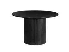 Birlea Birlea Axel Round Black Dining Table and 4 Chair Set