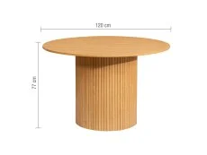 Birlea Birlea Axel Round Oak Dining Table and 4 Chair Set