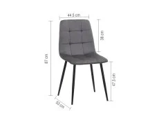 Birlea Birlea Axel Set of 2 Grey Fabric Dining Chairs