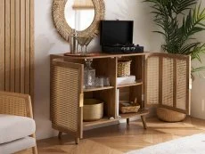Birlea Birlea Noah Rattan and Oak 2 Door Sideboard