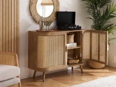 Birlea Birlea Noah Rattan and Oak 2 Door Sideboard