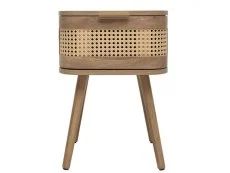 Birlea Birlea Noah Rattan and Oak 1 Drawer Bedside Table