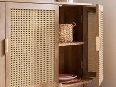 Birlea Birlea Noah Rattan and Oak 3 Door Sideboard