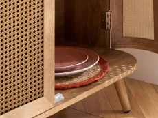 Birlea Birlea Noah Rattan and Oak 3 Door Sideboard