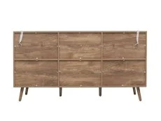 Birlea Birlea Noah Rattan and Oak 3 Door Sideboard