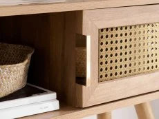 Birlea Birlea Noah Rattan and Oak 2 Door Console Table