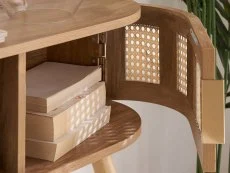 Birlea Birlea Noah Rattan and Oak 2 Door Console Table