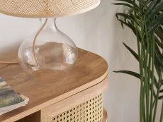 Birlea Birlea Noah Rattan and Oak 2 Door Console Table