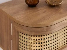 Birlea Birlea Noah Rattan and Oak 2 Door Console Table