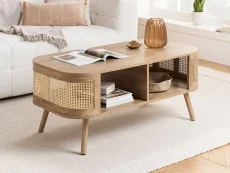 Birlea Birlea Noah Rattan and Oak Coffee Table