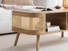 Birlea Birlea Noah Rattan and Oak Coffee Table