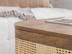 Birlea Birlea Noah Rattan and Oak Coffee Table
