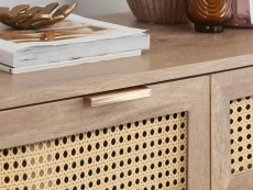 Birlea Birlea Noah Rattan and Oak 5 Drawer Chest of Drawers