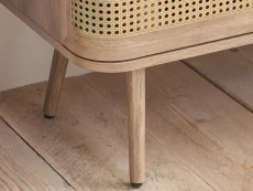 Birlea Birlea Noah Rattan and Oak 5 Drawer Chest of Drawers