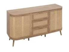 Birlea Birlea Noah Rattan and Oak 2 Door 3 Drawer Sideboard