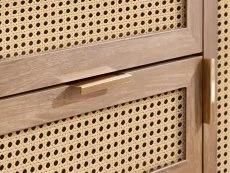 Birlea Birlea Noah Rattan and Oak 2 Door 3 Drawer Sideboard