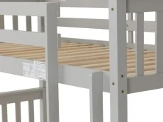 Seconique Seconique Erin 3ft Light Grey Wooden Bunk Bed Frame