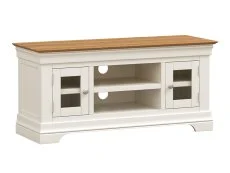 Seconique Bordeaux Ivory and Oak 2 Door Small TV Cabinet (Assembled)