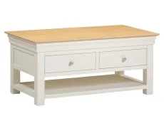 Seconique Seconique Bordeaux Ivory and Oak 2 Drawer Coffee Table (Assembled)