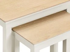 Seconique Seconique Bordeaux Ivory and Oak Nests of 2 Tables (Assembled)