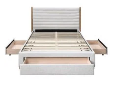 Birlea Furniture & Beds Birlea Arabella 4ft6 Double Grey Fabric 3 Drawer Bed Frame