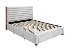 Birlea Furniture & Beds Birlea Arabella 4ft6 Double Grey Fabric 3 Drawer Bed Frame