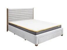 Birlea Furniture & Beds Birlea Arabella 4ft6 Double Grey Fabric 3 Drawer Bed Frame