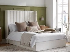 ASC ASC Melody 5ft King Size Cream Fabric Ottoman Bed Frame