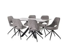 Julian Bowen Julian Bowen Bradley 160cm White Marble Dining Table