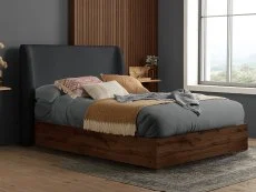 Birlea Furniture & Beds Birlea Halfden 5ft King Size Grey Fabric Ottoman Bed Frame