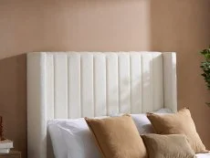 ASC ASC Melody 4ft6 Double White Boucle Fabric Ottoman Bed Frame