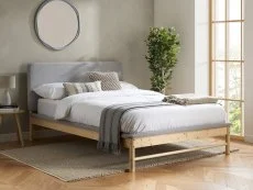 Birlea Furniture & Beds Birlea Ezra 5ft King Size Grey Fabric Bed Frame