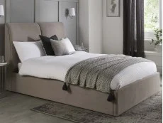 GFW GFW Montrel 5ft King Size Natural Fabric Ottoman Bed Frame