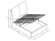 GFW GFW Montrel 5ft King Size Natural Fabric Ottoman Bed Frame