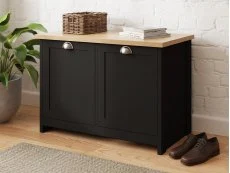GFW GFW Lancaster Black 2 Door Shoe Storage